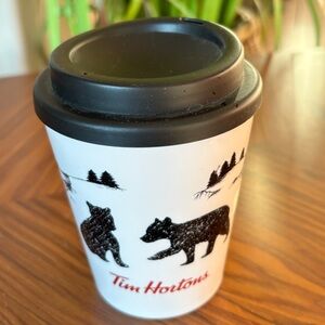 👛 (ANY 2/$15) TIM HORTONS Travel Cup With Lid, 8oz. Capacity